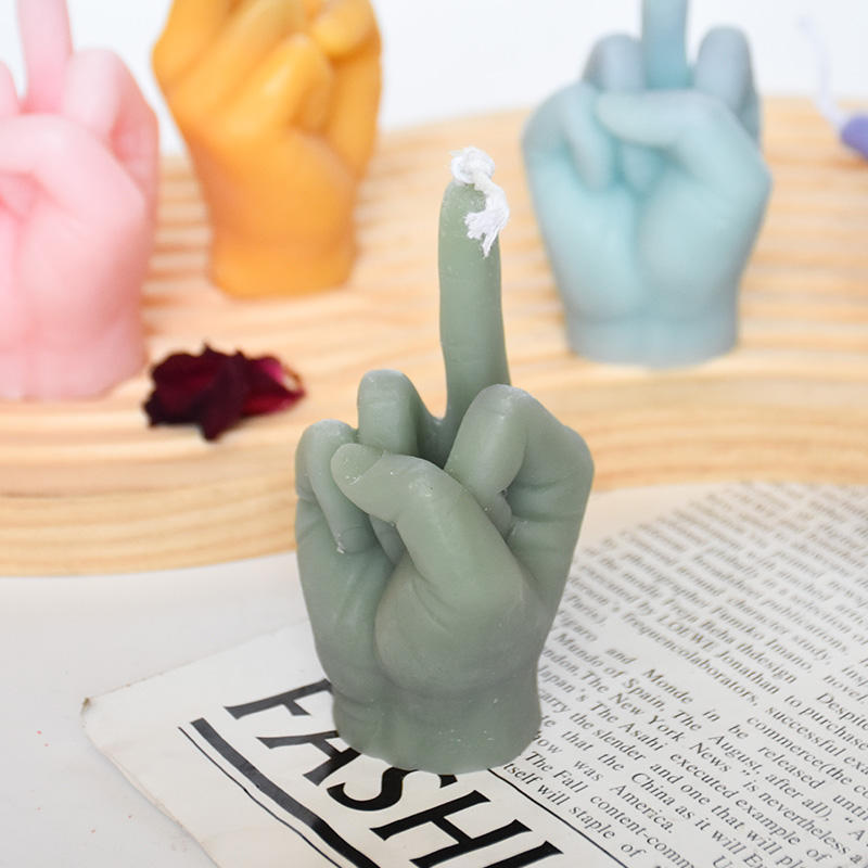 Premium Creative Quirky Middle Finger Contempt Styling Beeswax Candle